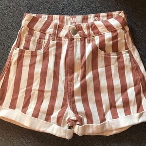 Striped mom shorts